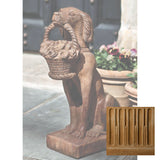 Campania Vintage Dog with Basket Garden Statue - A-060