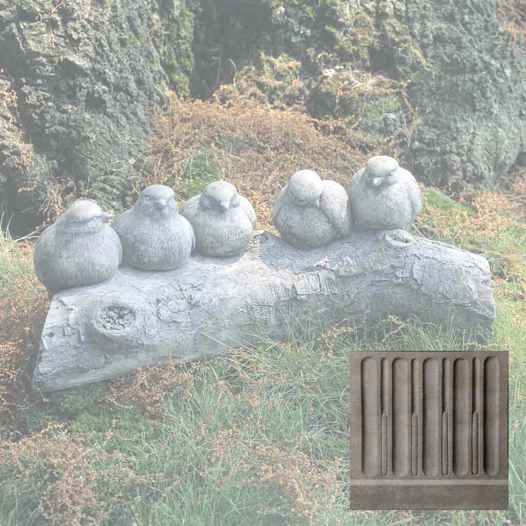 Campania Birds on a Log Garden Statue - A-203
