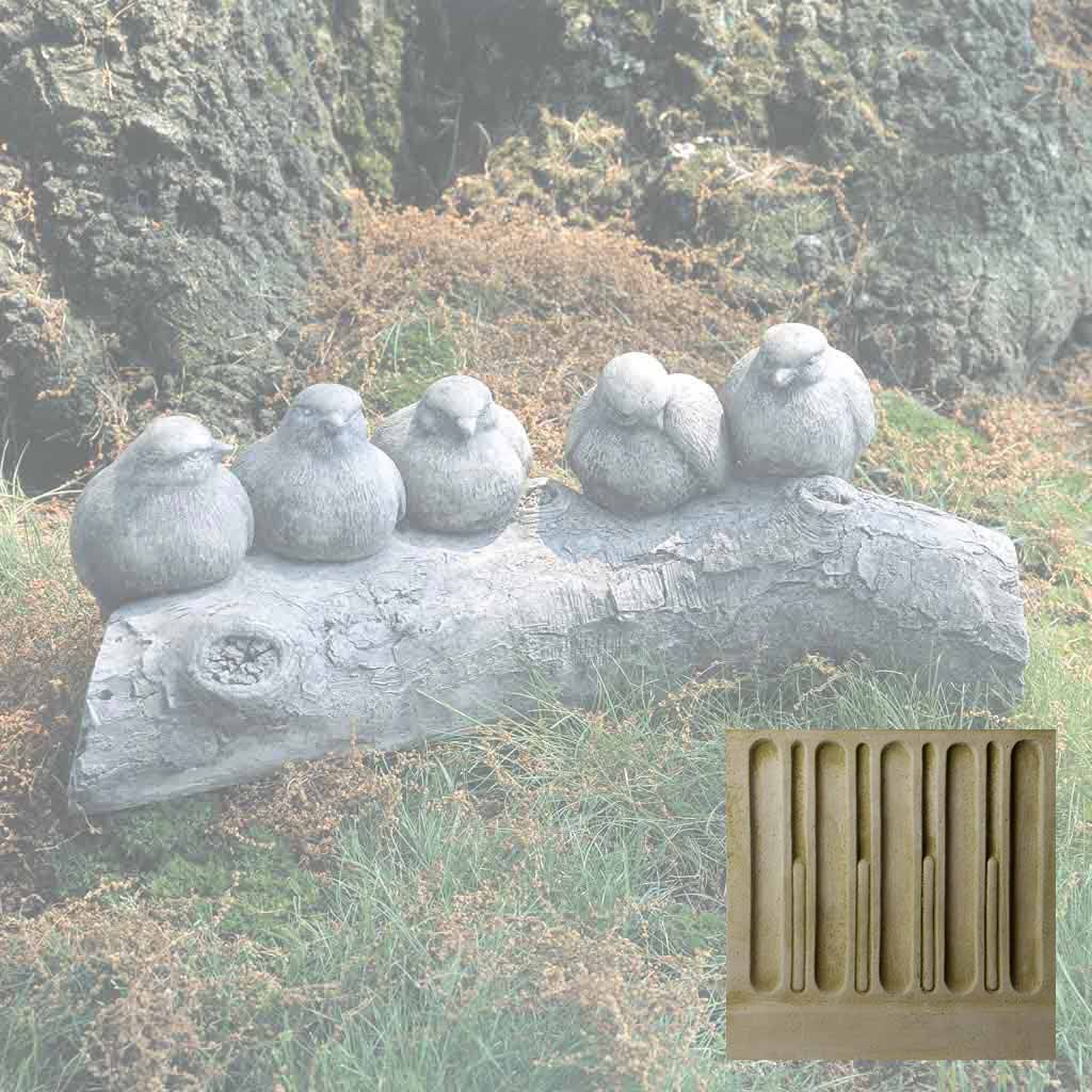 Campania Birds on a Log Garden Statue - A-203