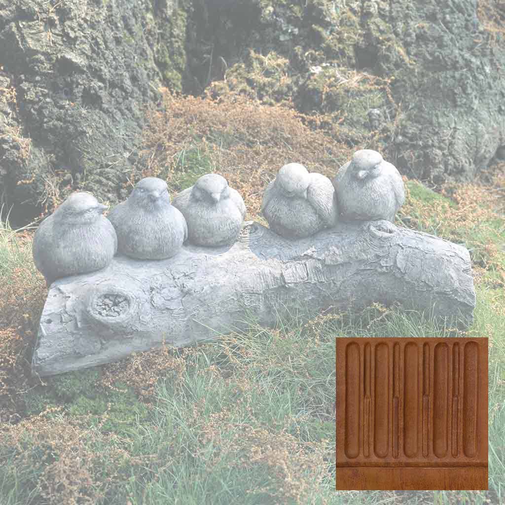 Campania Birds on a Log Garden Statue - A-203