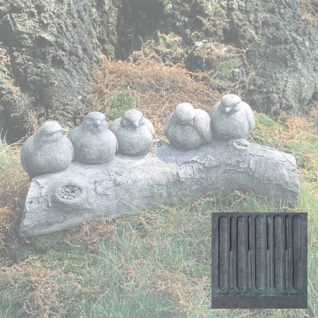 Campania Birds on a Log Garden Statue - A-203