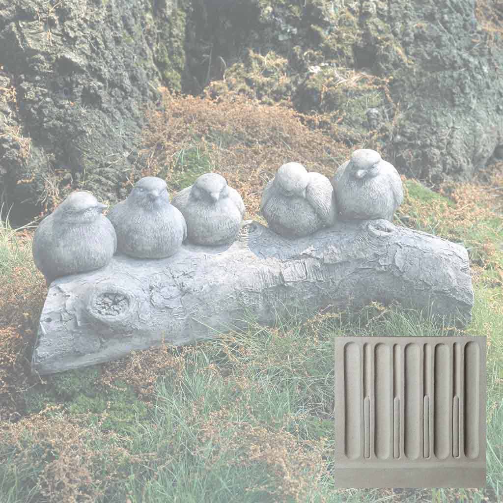 Campania Birds on a Log Garden Statue - A-203