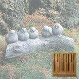 Campania Birds on a Log Garden Statue - A-203