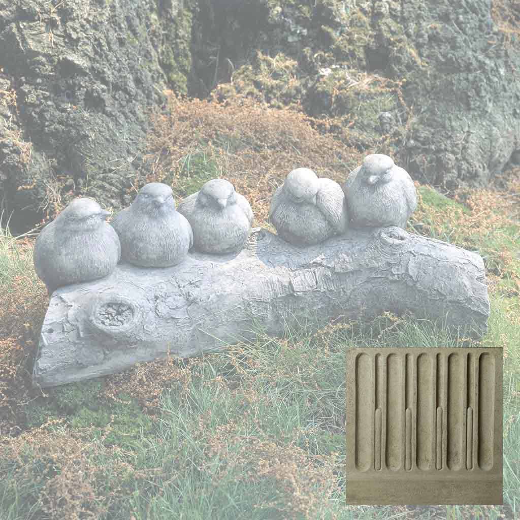 Campania Birds on a Log Garden Statue - A-203
