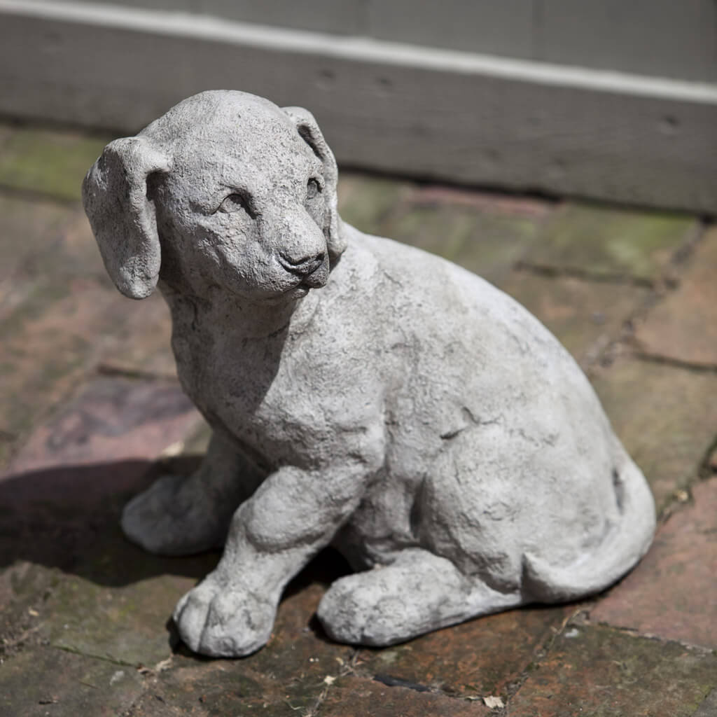 Campania Lab Pup Garden Statue - A-244