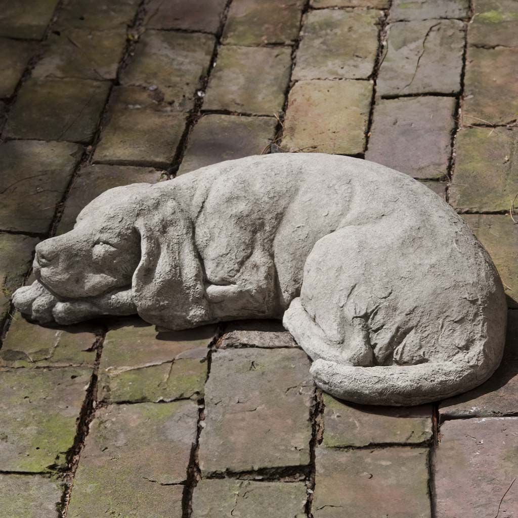 Campania Reclining Dog Garden Statue - A-254