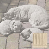 Campania Curled Cat, Small Garden Statue - A-256