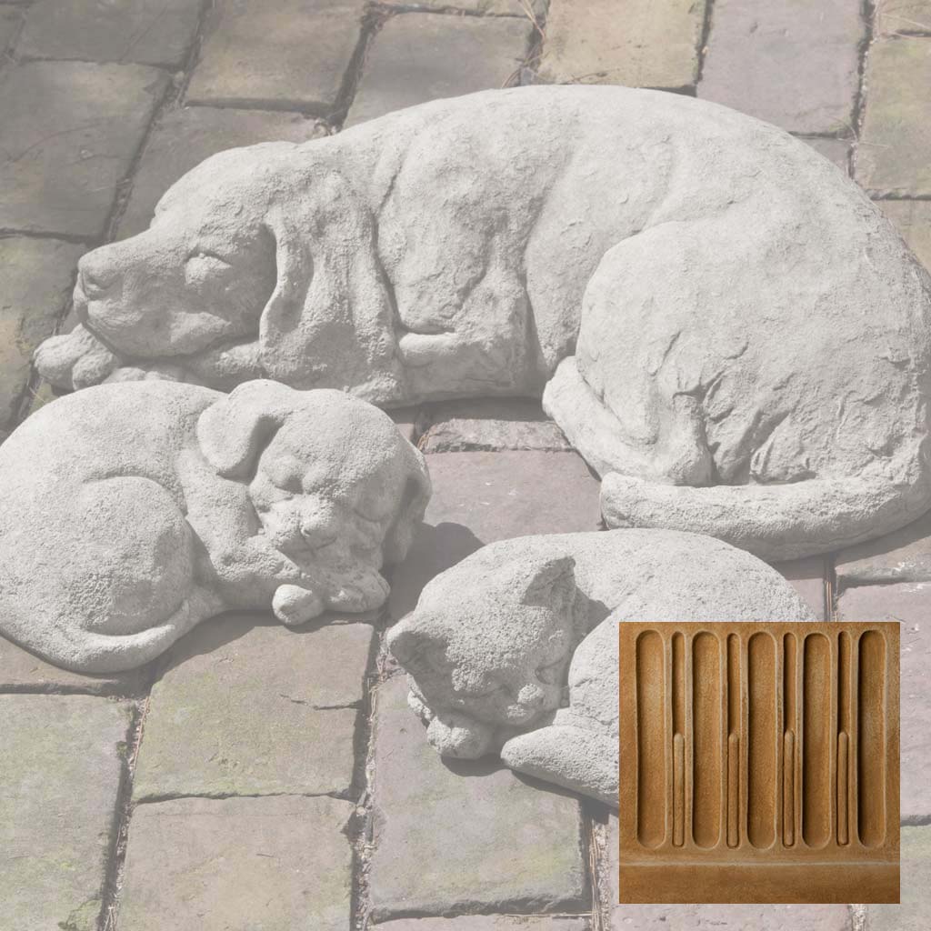 Campania Curled Dog, Small Garden Statue - A-255