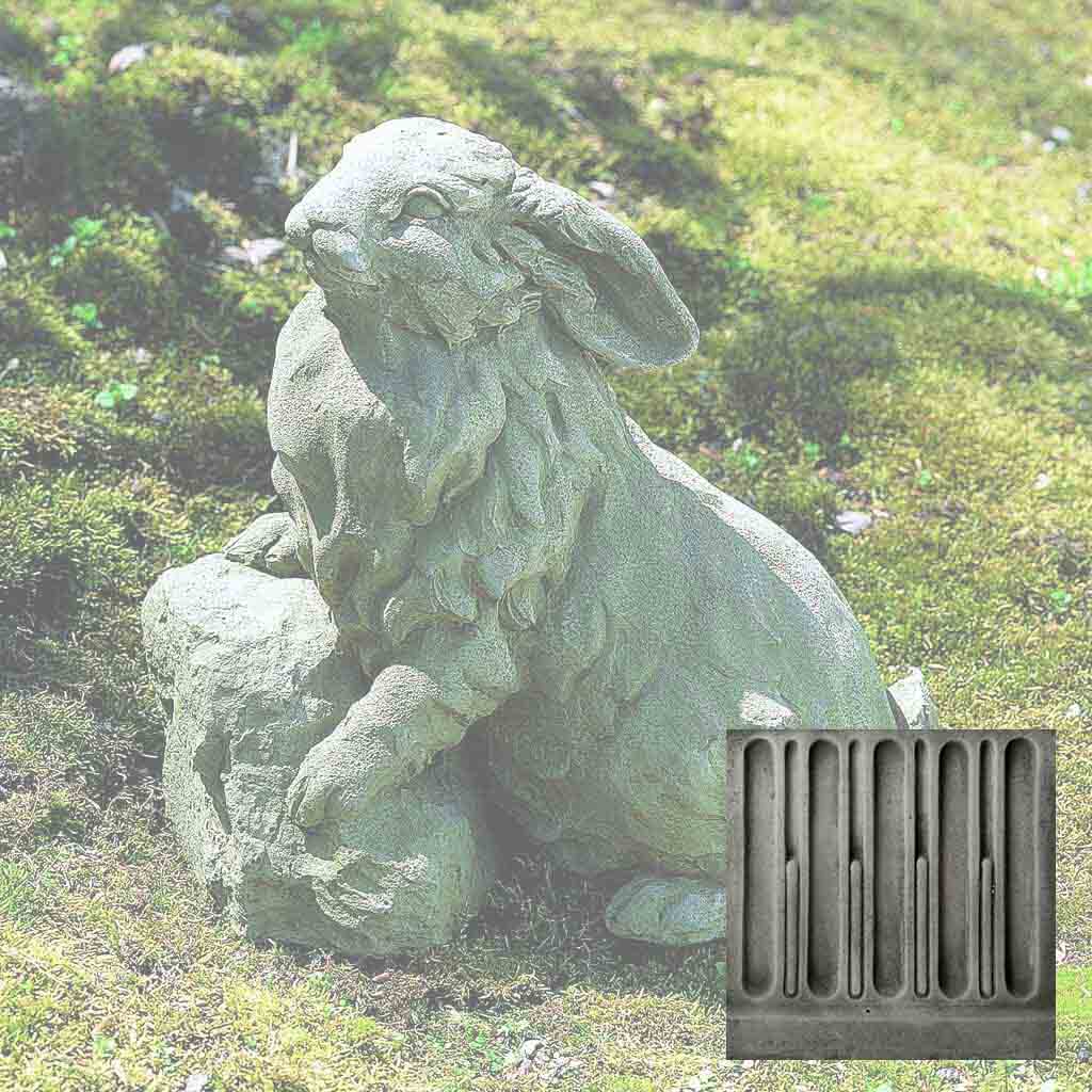 Campania Rabbit on a Rock Garden Statue - A-259