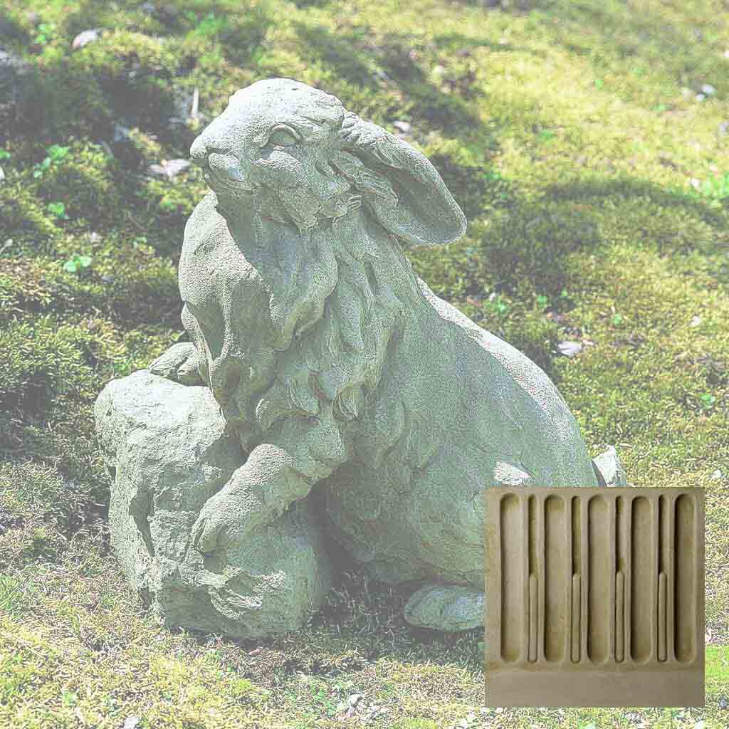 Campania Rabbit on a Rock Garden Statue - A-259