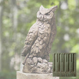 Campania Large Horned Owl Garden Statue - A-337