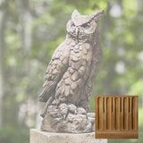 Campania Large Horned Owl Garden Statue - A-337