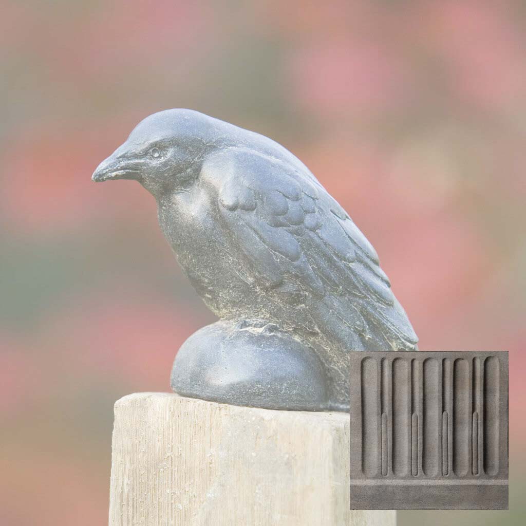 Campania Raven Garden Statue - A-360