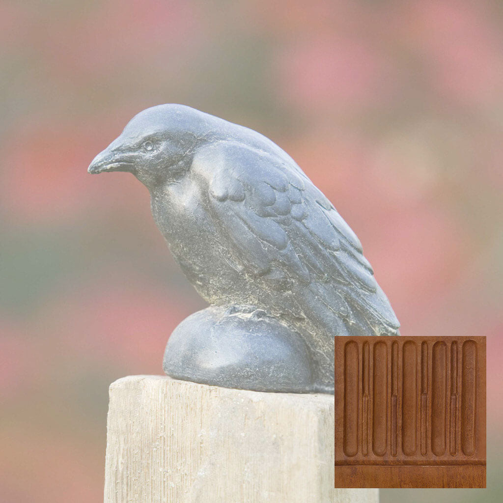 Campania Small Raven Garden Statue - A-357
