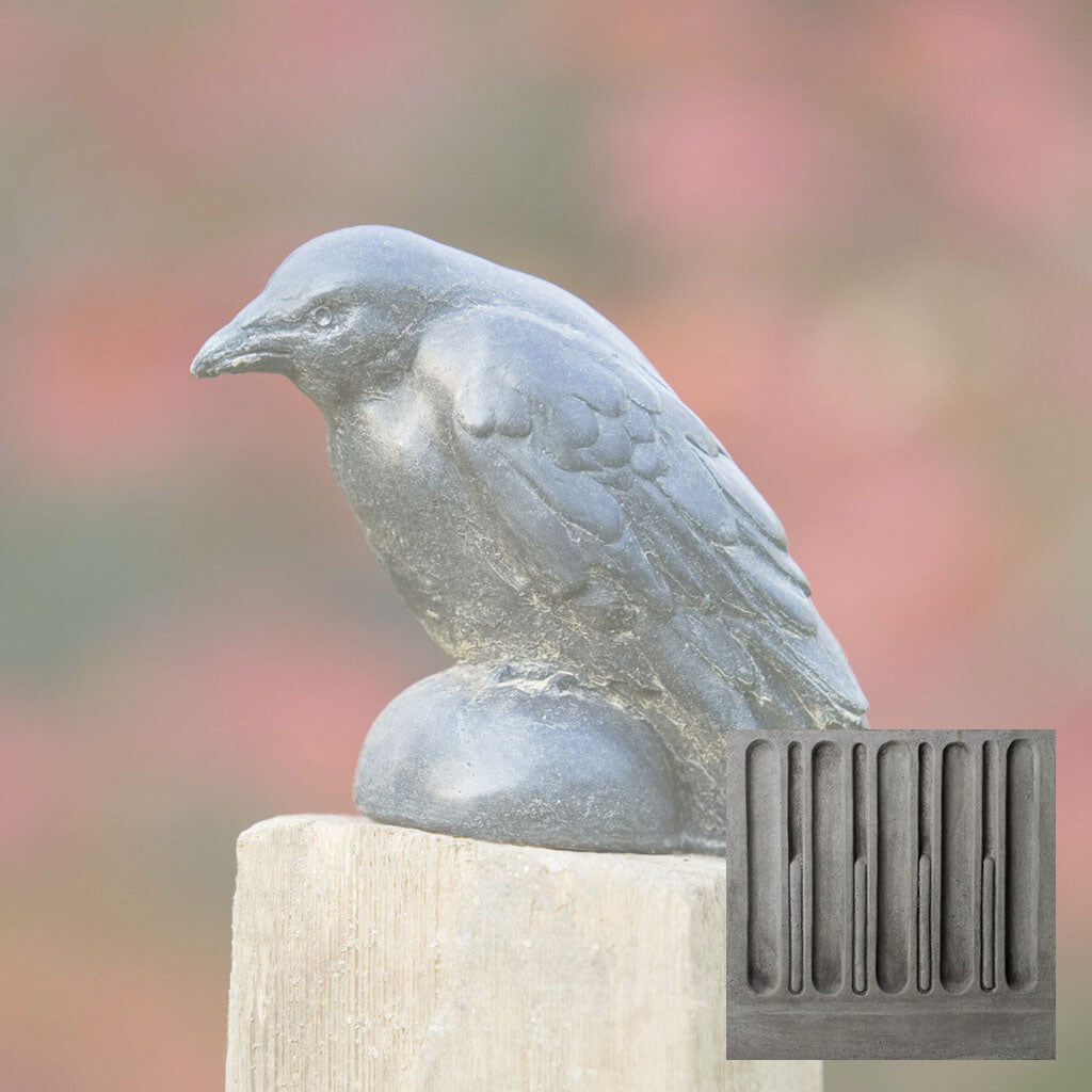 Campania Small Raven Garden Statue - A-357