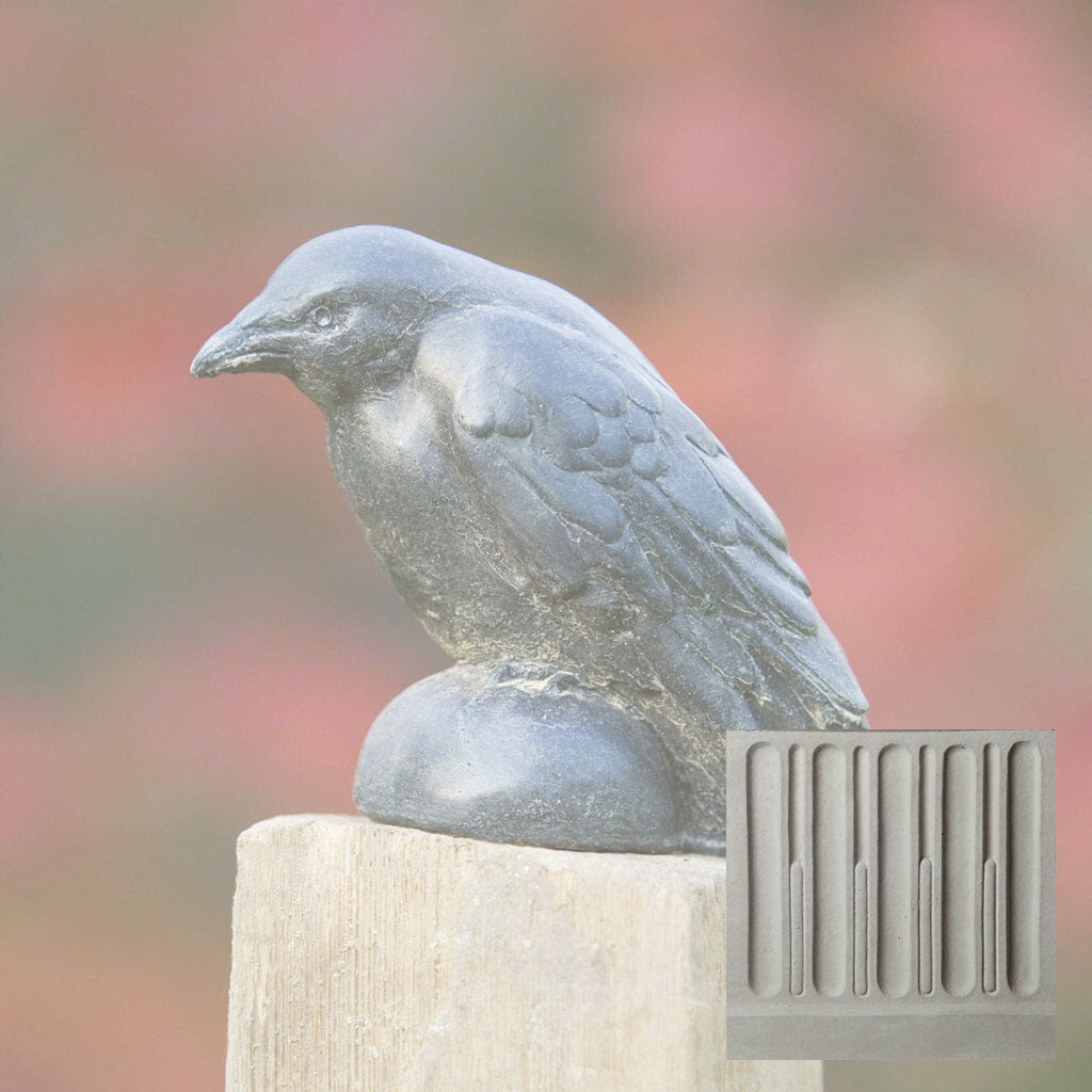 Campania Small Raven Garden Statue - A-357