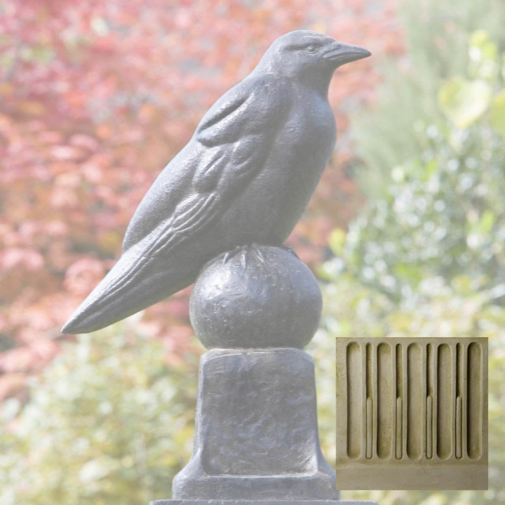 Campania Raven Garden Statue - A-360