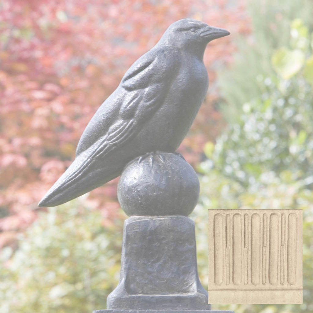 Campania Raven Garden Statue - A-360