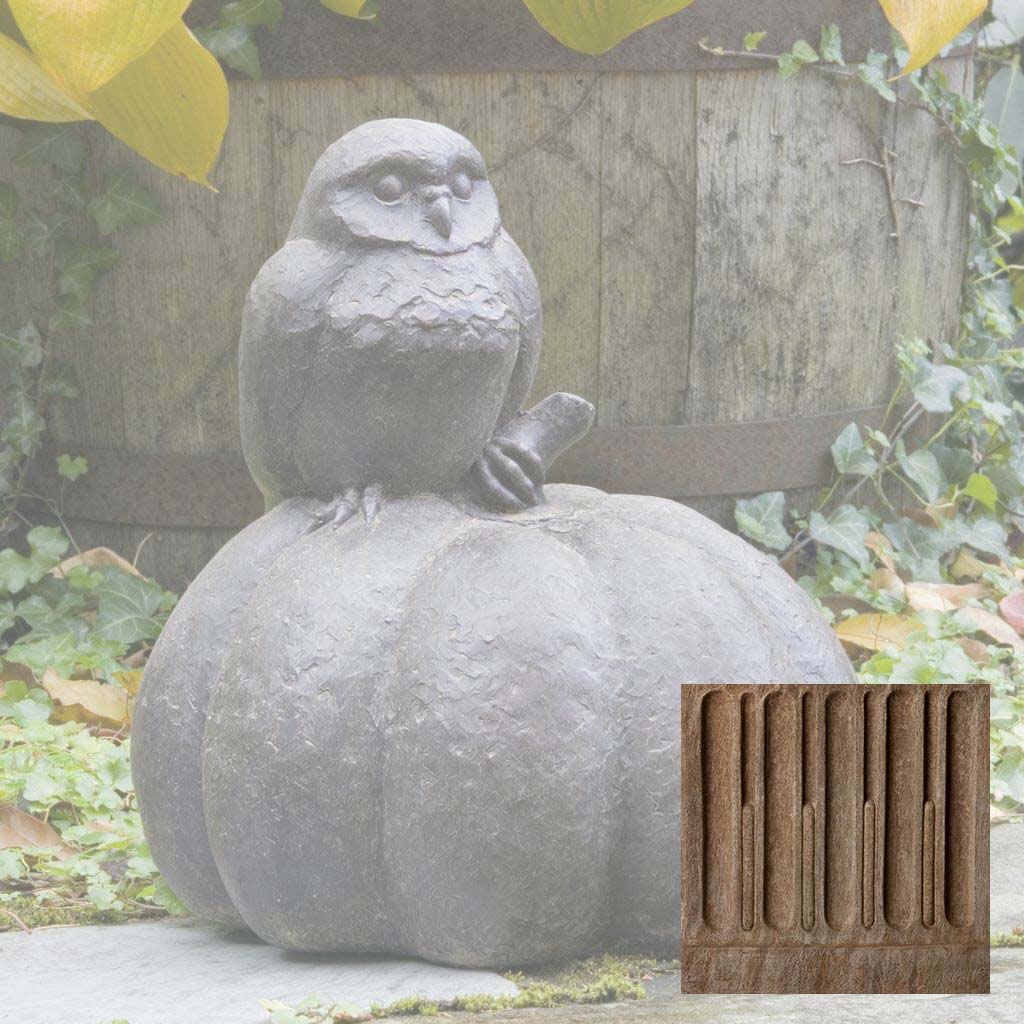 Campania Owl on Pumpkin Garden Statue - A-361
