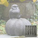 Campania Owl on Pumpkin Garden Statue - A-361