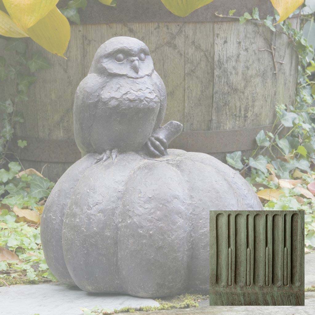 Campania Owl on Pumpkin Garden Statue - A-361