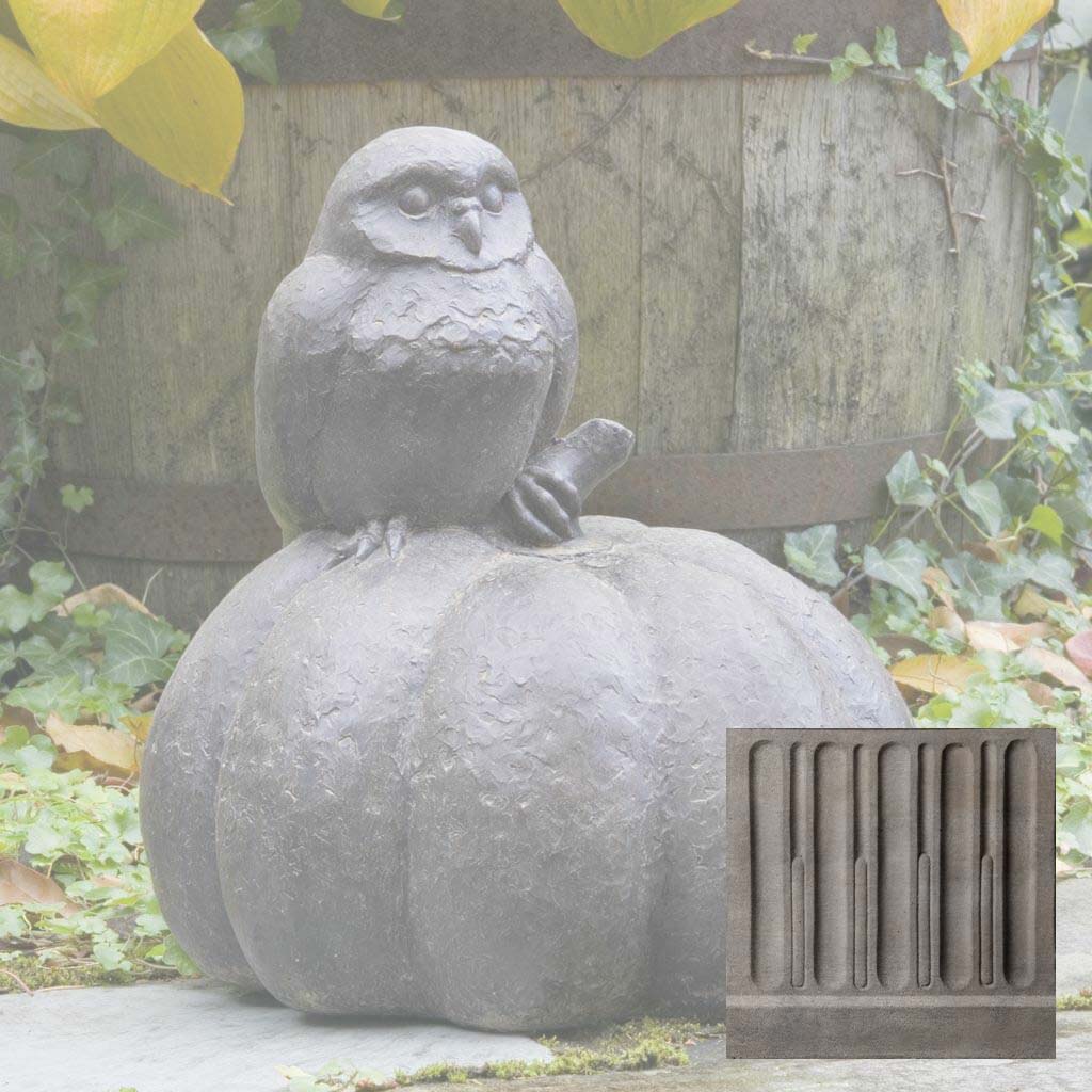 Campania Owl on Pumpkin Garden Statue - A-361