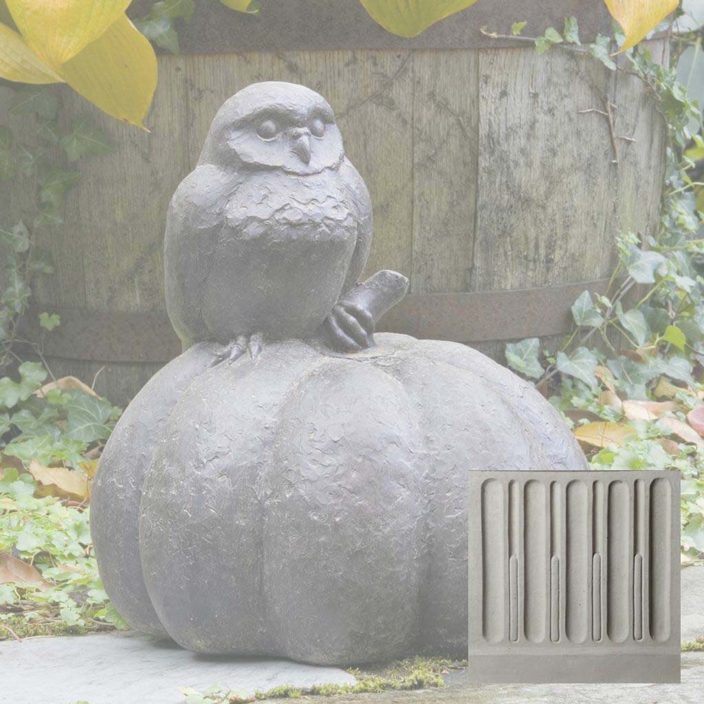 Campania Owl on Pumpkin Garden Statue - A-361