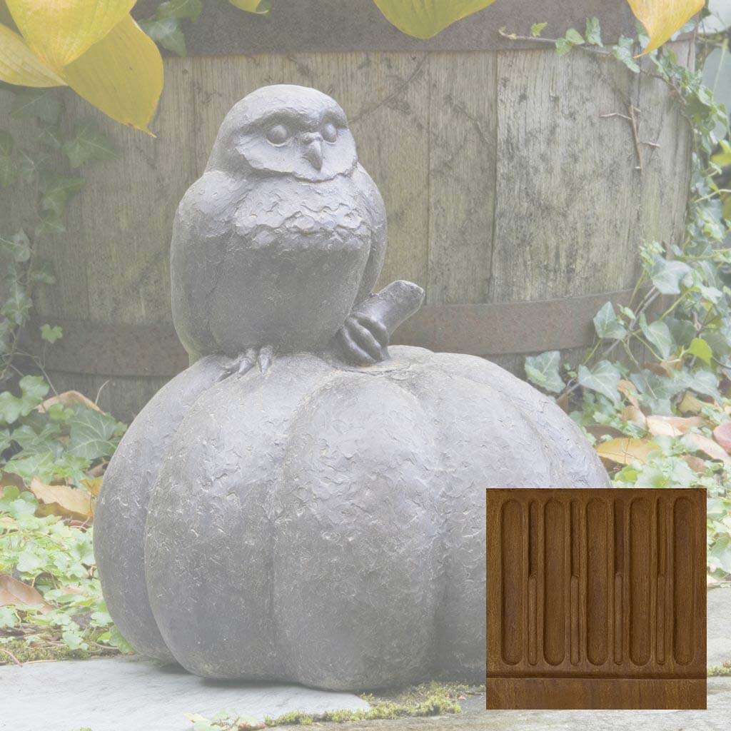 Campania Owl on Pumpkin Garden Statue - A-361