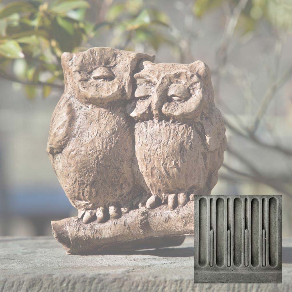 Campania Honeymoon Owls Garden Statue - Thumbnail 3