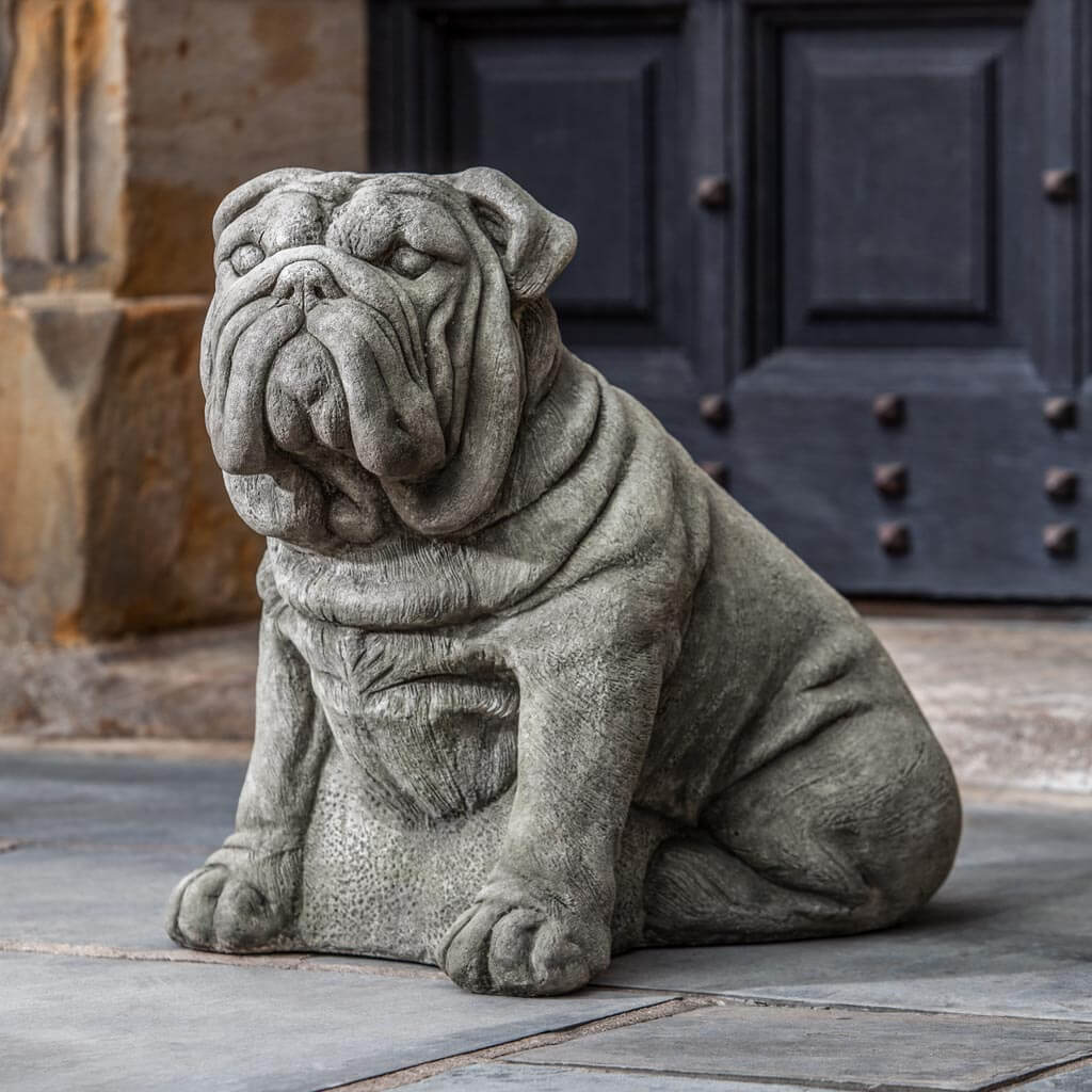 Campania Antique Bulldog Garden Statue - A-456