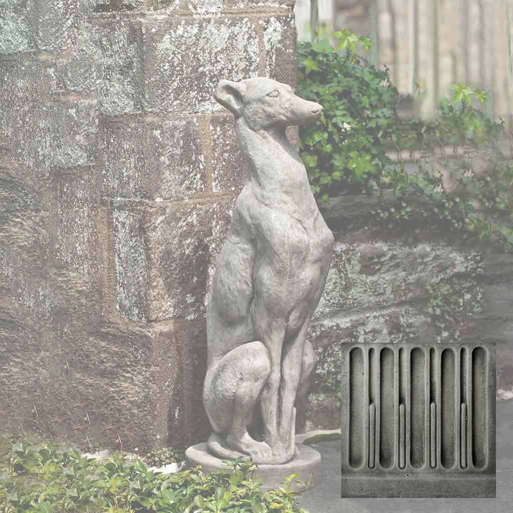 Campania Antique Greyhound Garden Statue - A-478