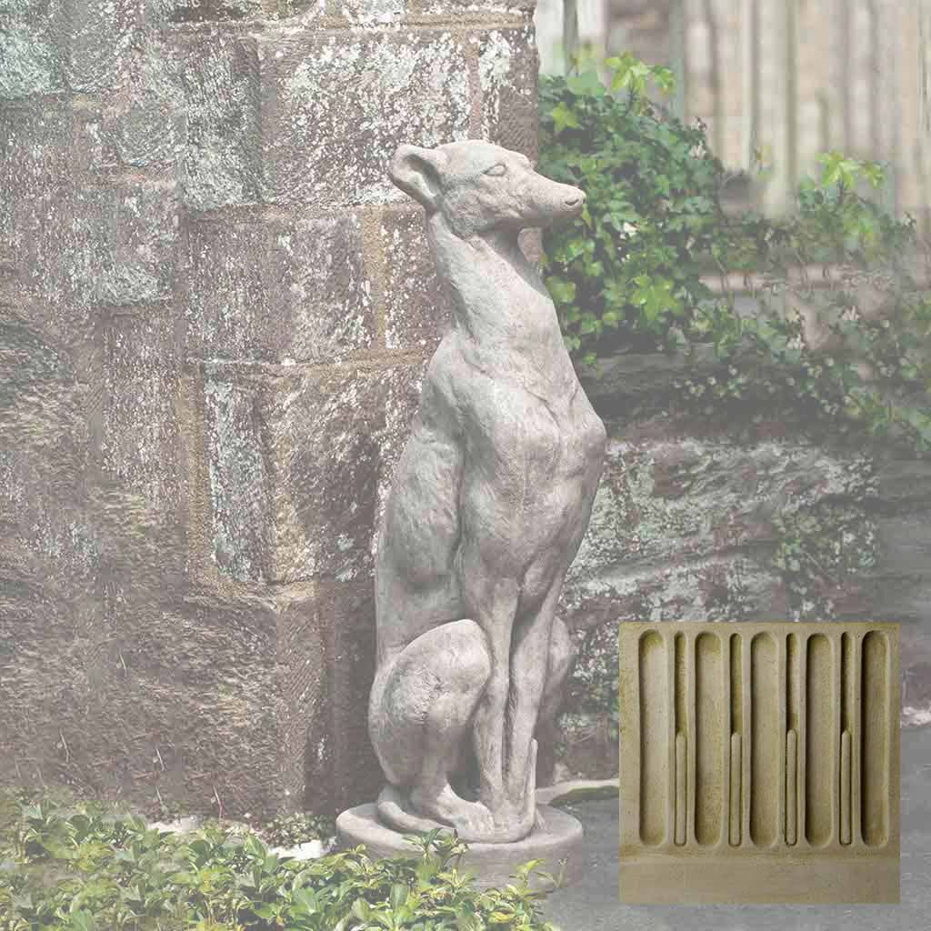 Campania Antique Greyhound Garden Statue - A-478