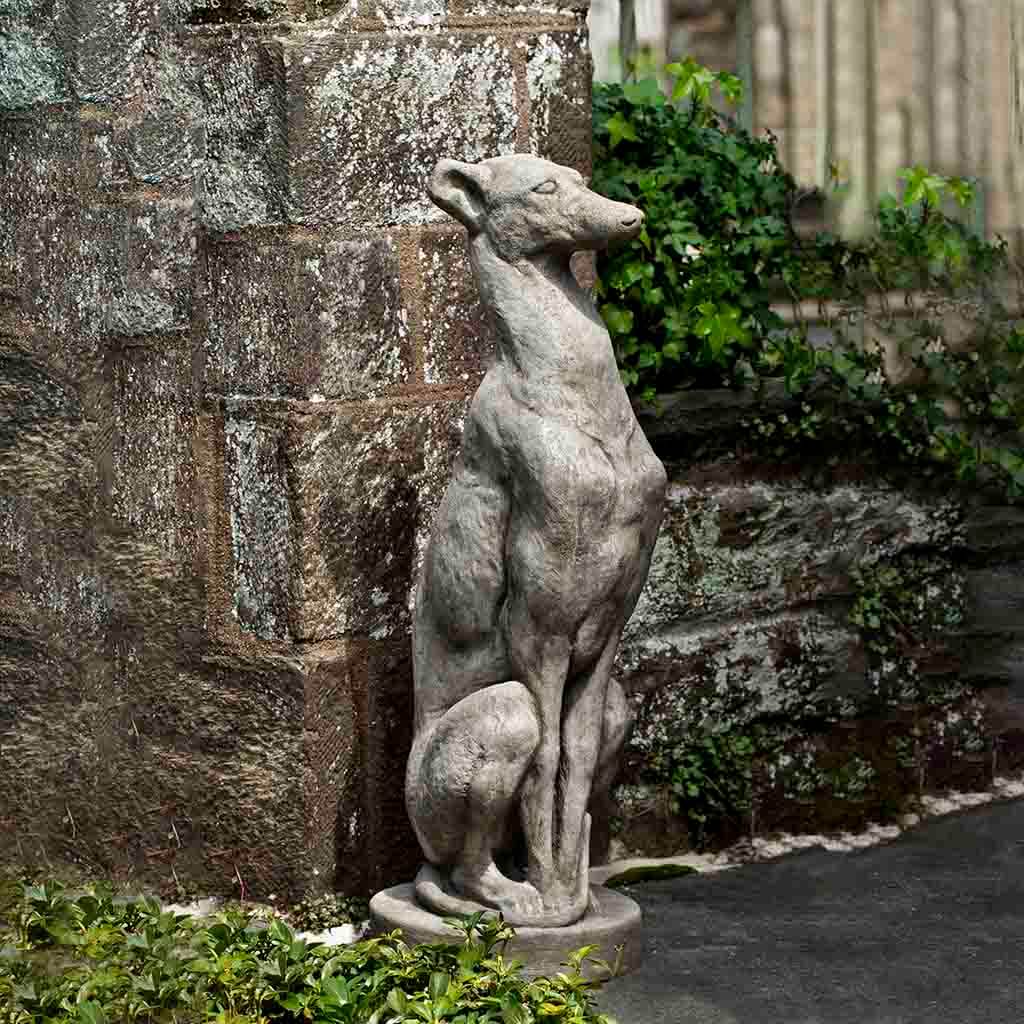 Campania Antique Greyhound Garden Statue - A-478