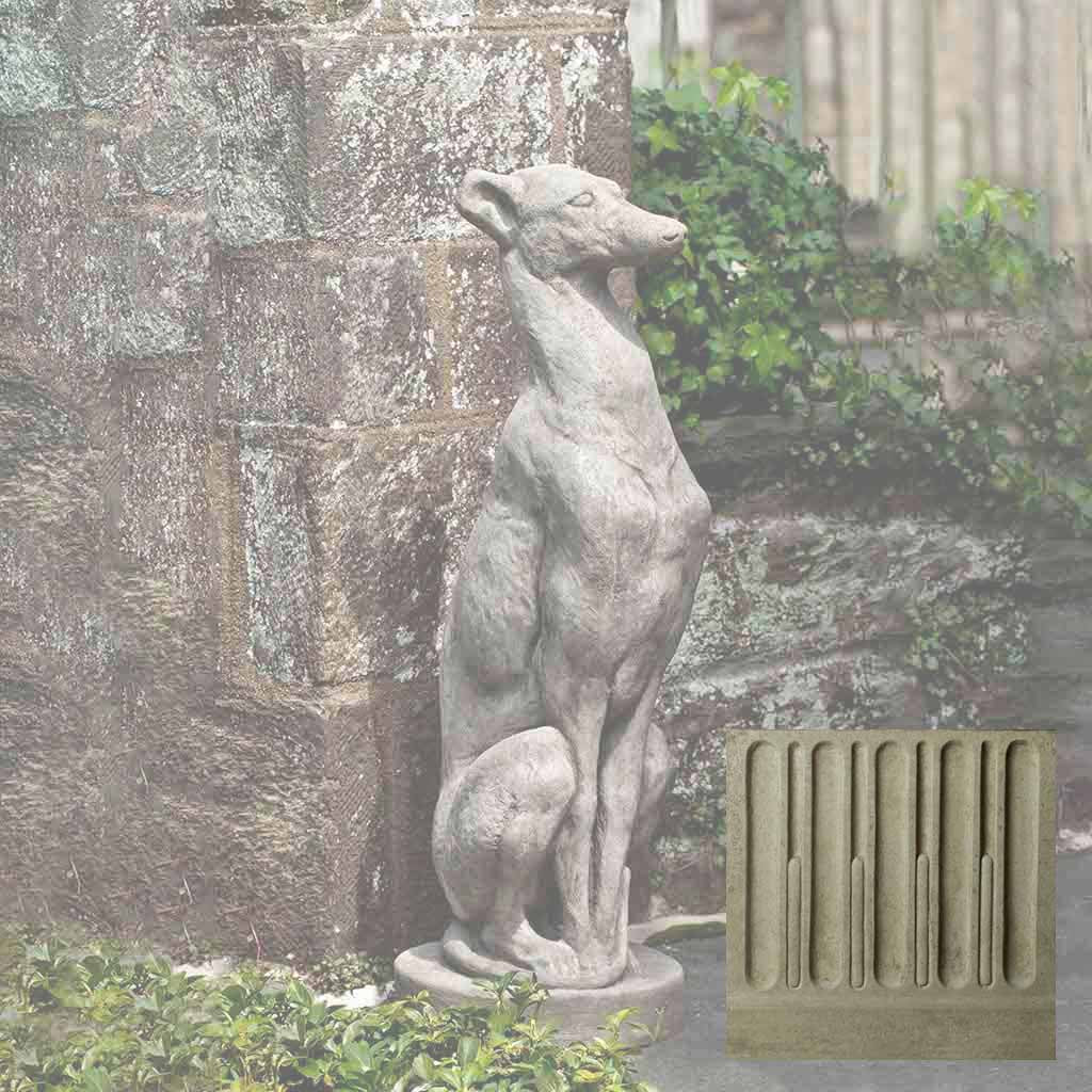 Campania Antique Greyhound Garden Statue - A-478
