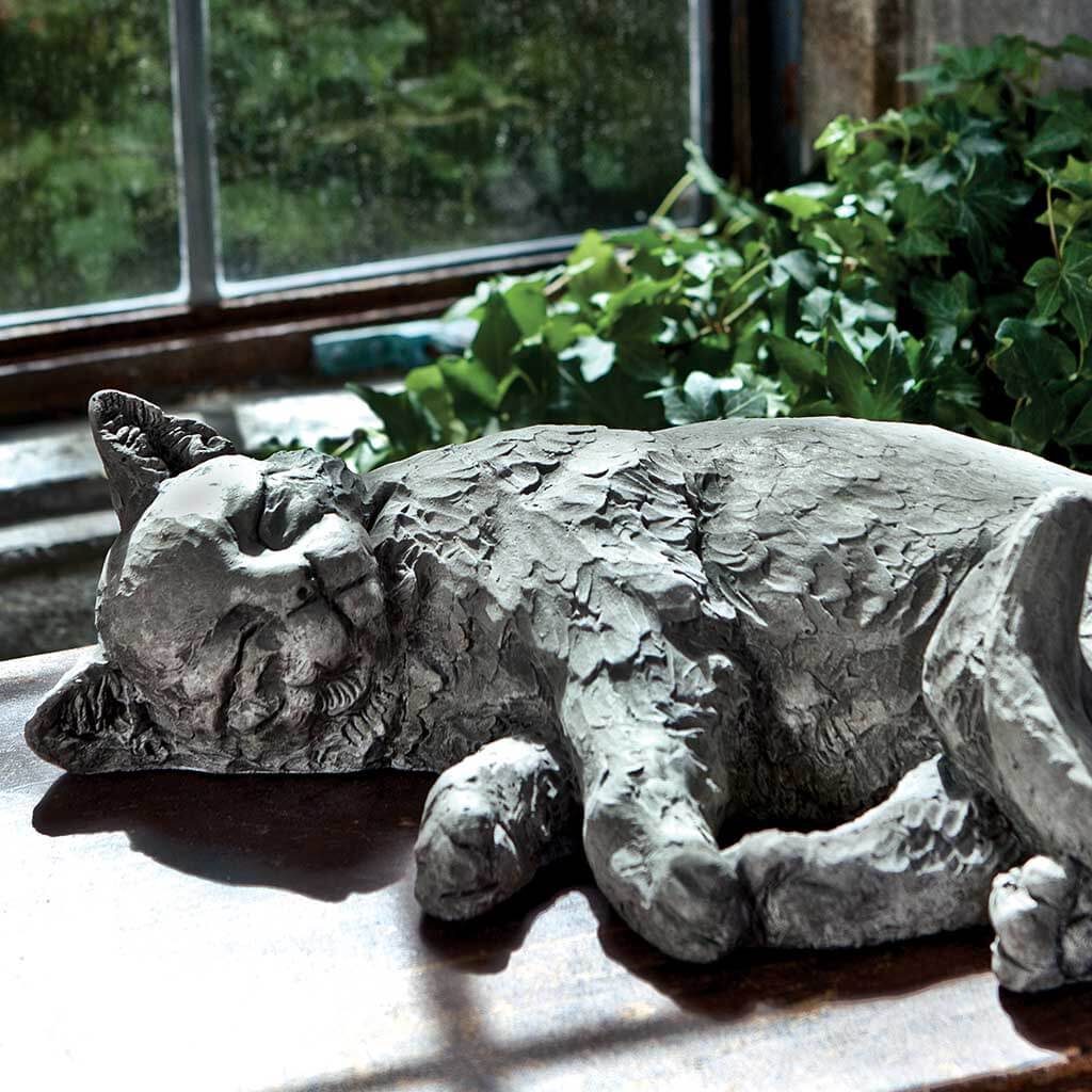 Campania Dreaming Kitty Garden Statue - A-485