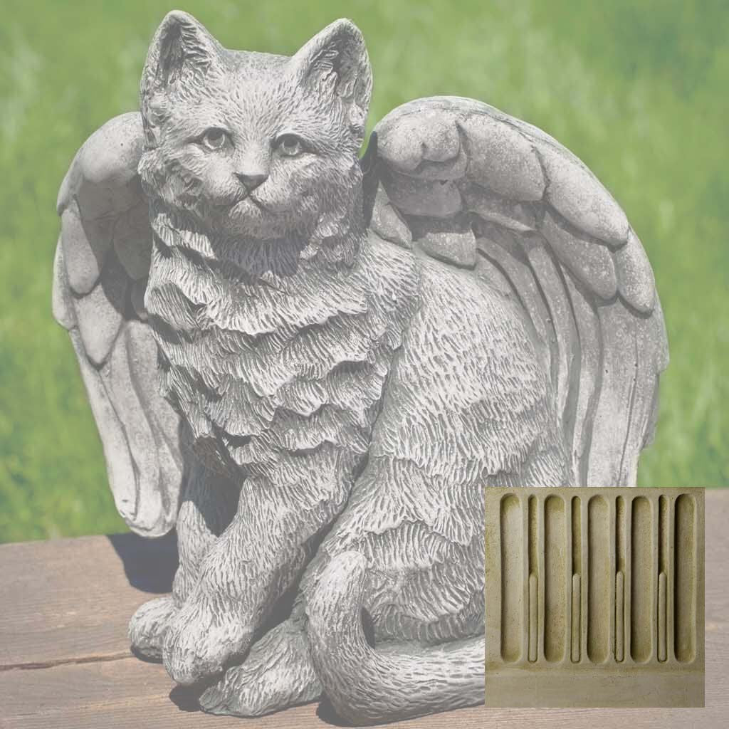 Campania Angel Kitty Garden Statue - A-490