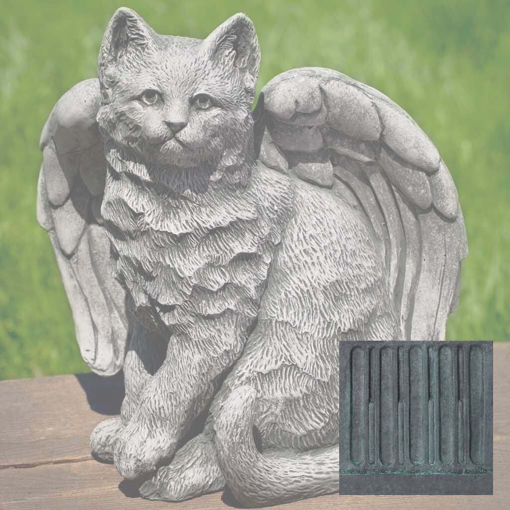 Campania Angel Kitty Garden Statue - A-490