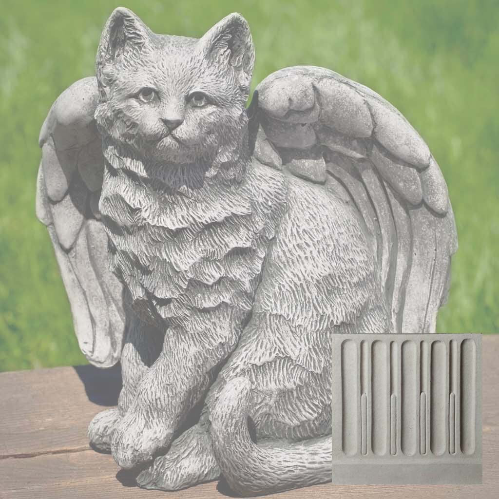 Campania Angel Kitty Garden Statue - A-490