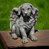 Campania Angel Puppy Garden Statue - A-491