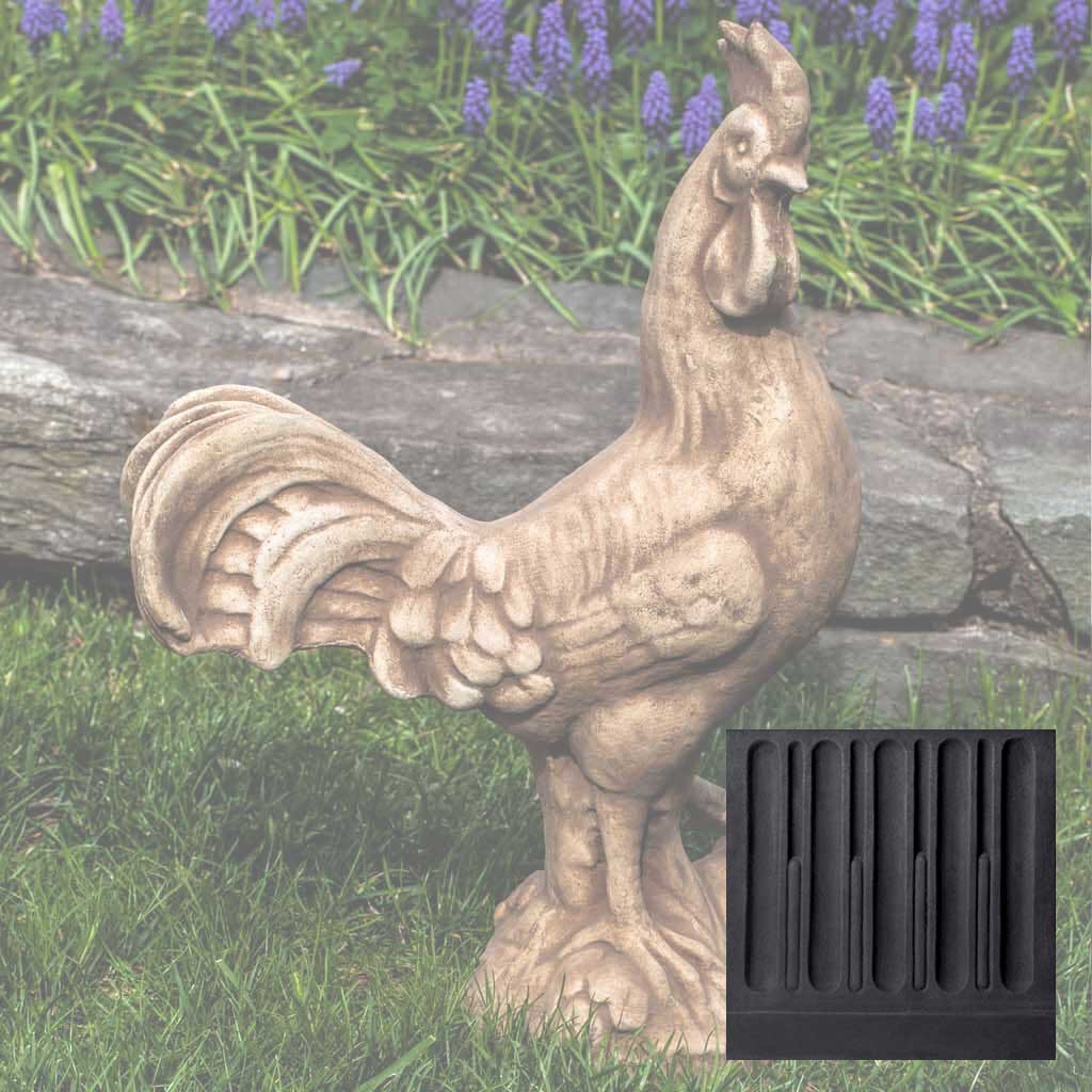 Campania Antique Rooster Garden Statue - A-500