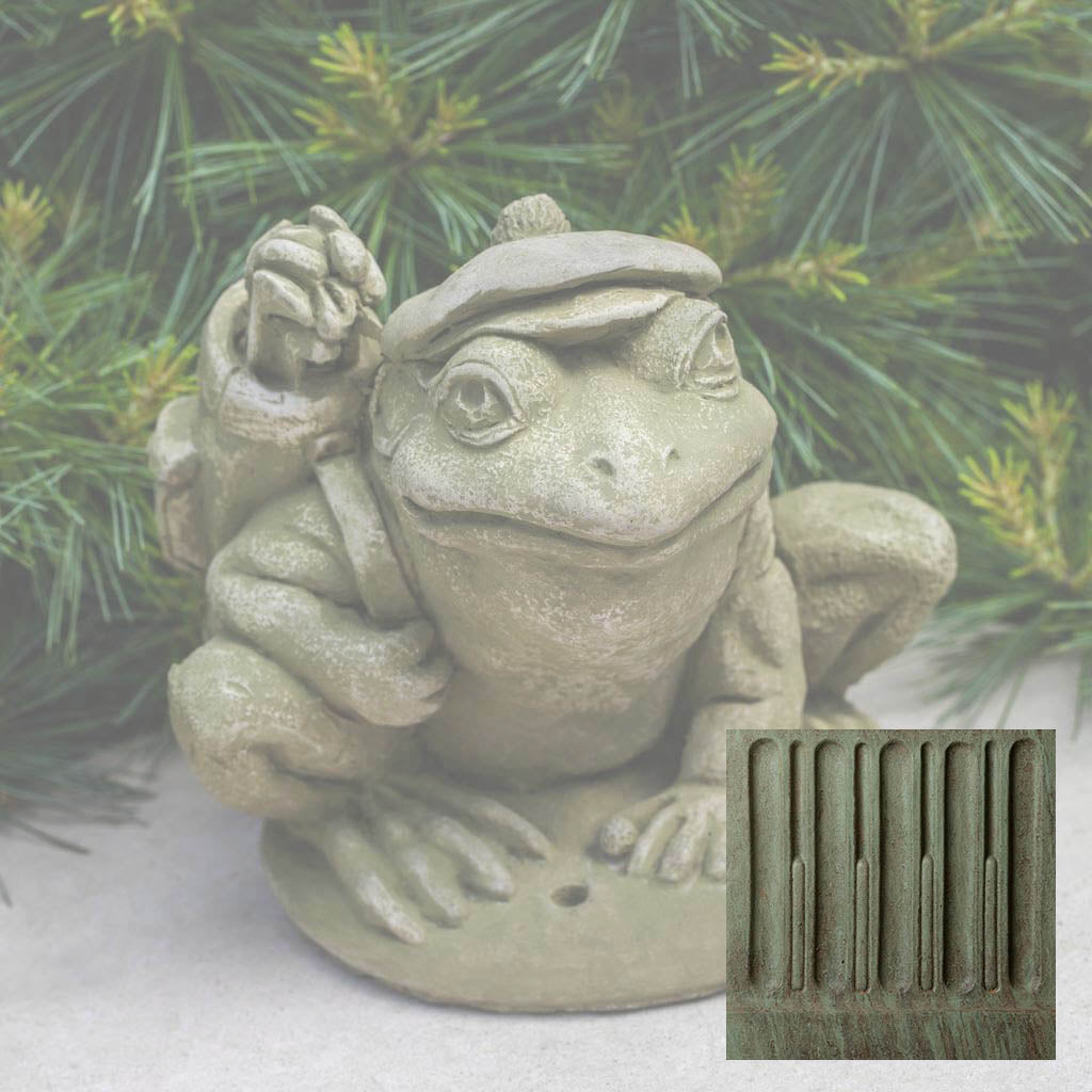 Campania Golfer Frog Garden Statue - A-514