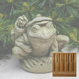 Campania Golfer Frog Garden Statue - A-514