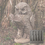 Campania Scholarly Owl Garden Statue - A-520