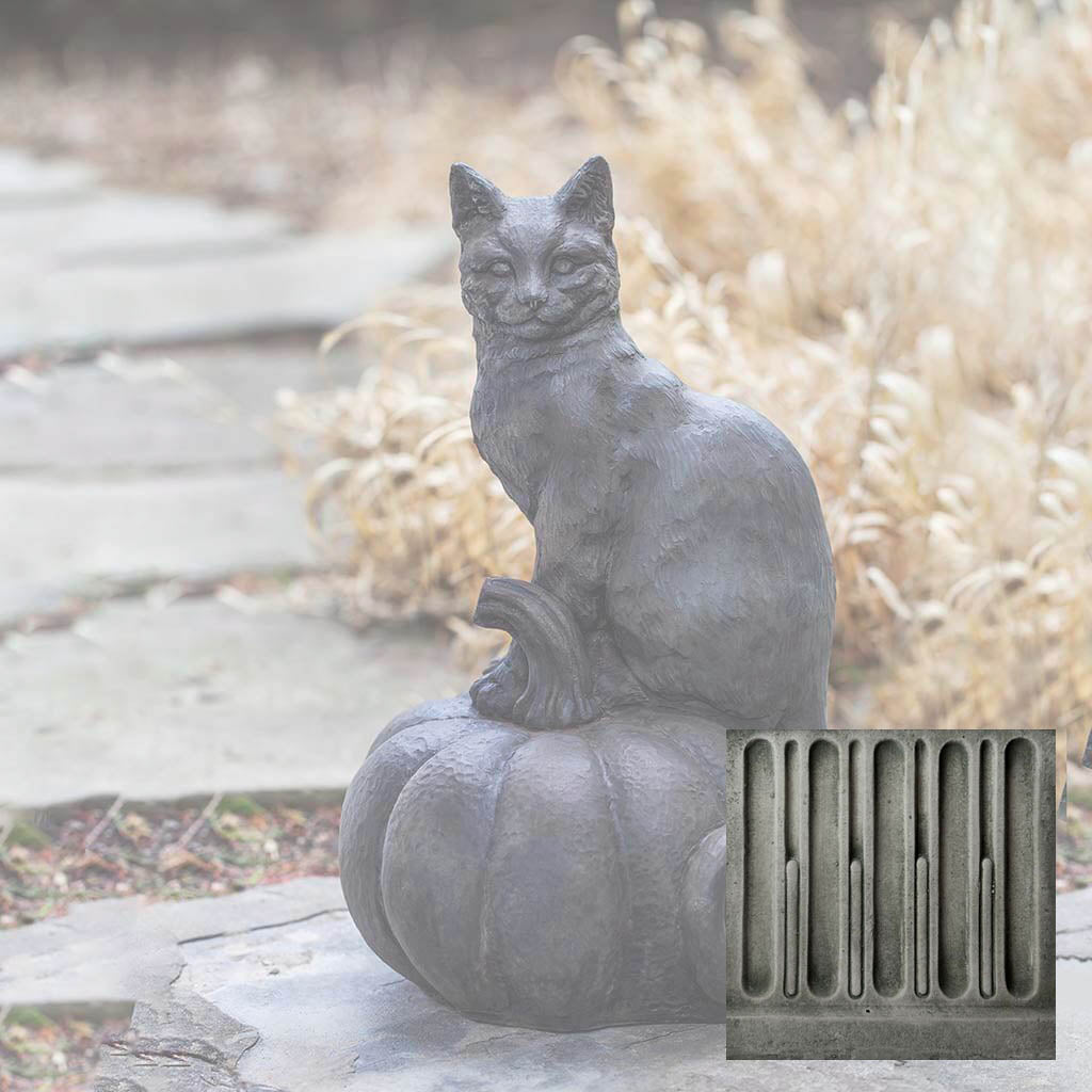 Campania Cat on Pumpkin Garden Statue - A-521