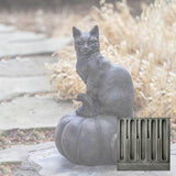 Campania Cat on Pumpkin Garden Statue - A-521
