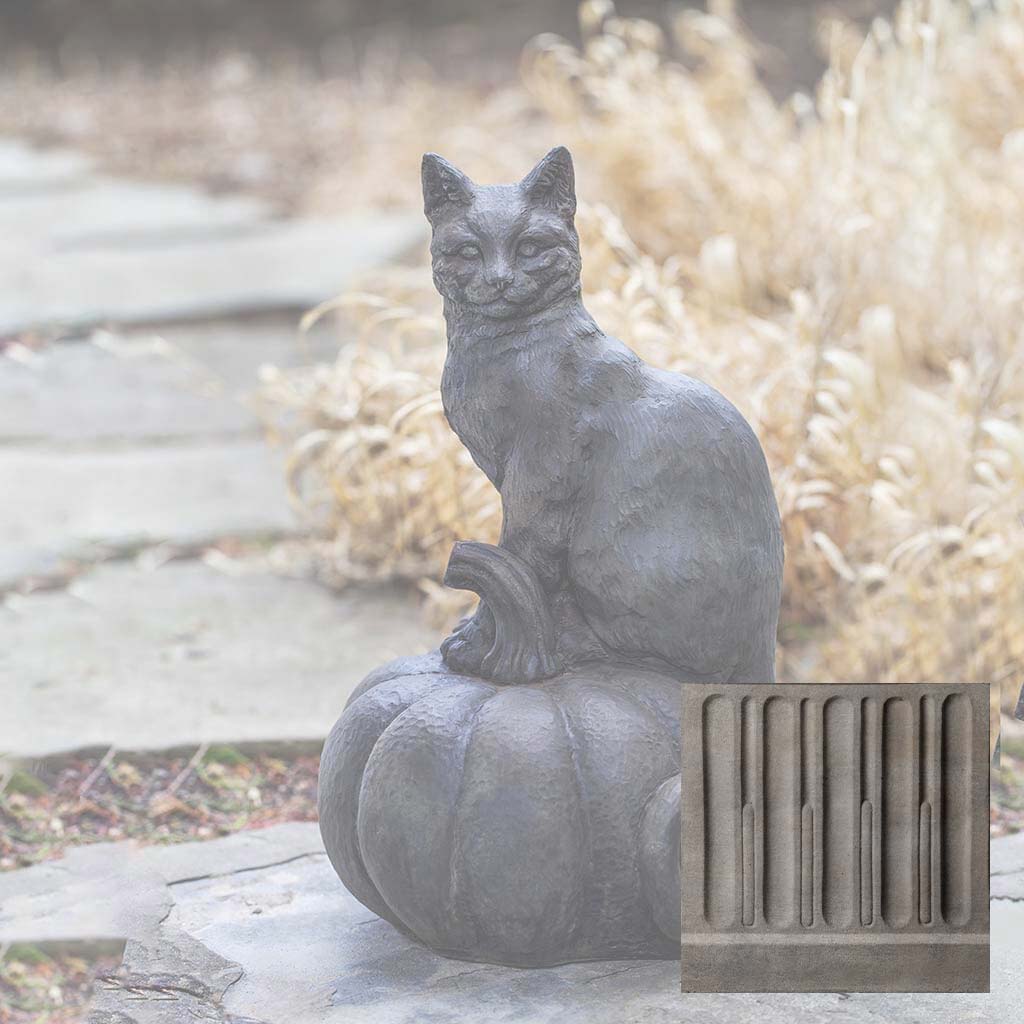 Campania Cat on Pumpkin Garden Statue - A-521