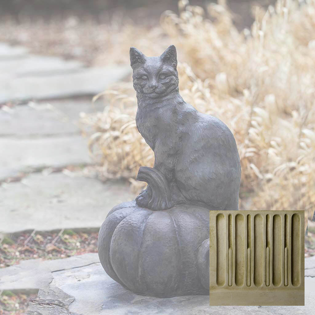 Campania Cat on Pumpkin Garden Statue - A-521