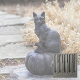 Campania Cat on Pumpkin Garden Statue - A-521