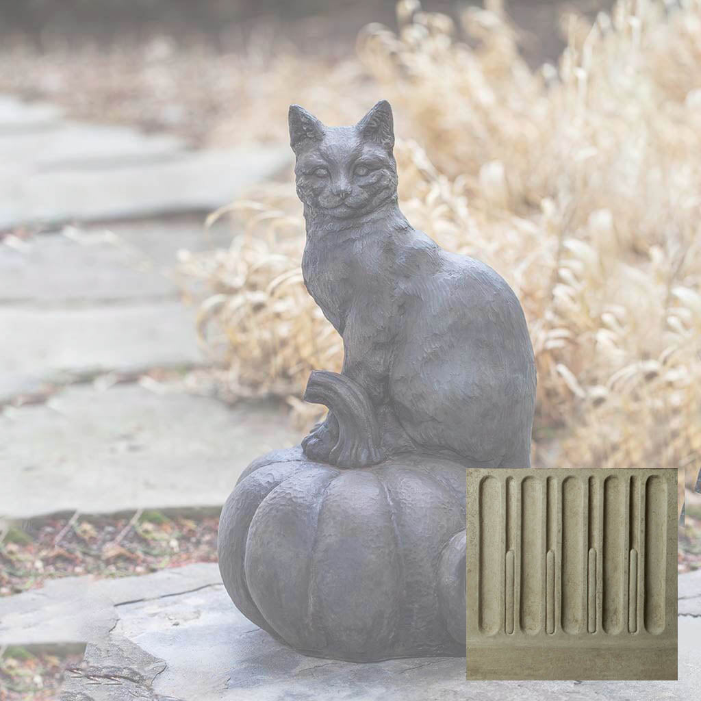 Campania Cat on Pumpkin Garden Statue - A-521