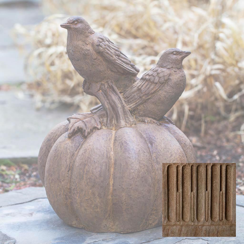 Campania Birds on Pumpkin Garden Statue - A-522
